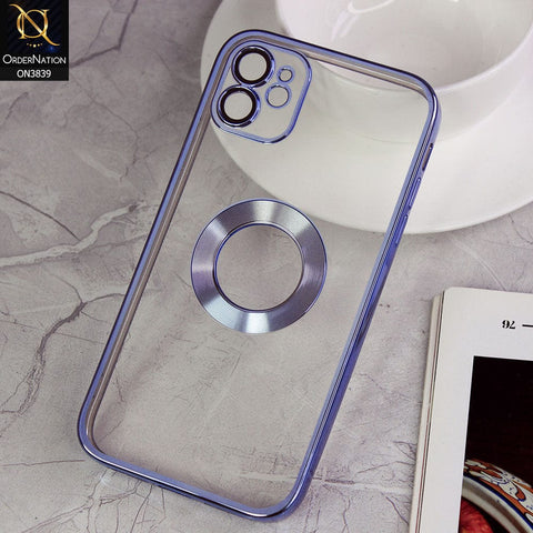 iPhone 11 Cover - Sierra Blue - New Soft Color Borders Logo Hole With Camera Lense Protection Clear Back Case