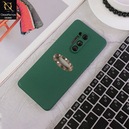 OnePlus 8 Pro Cover - Green - Soft Silicone Camera Lense Protector Chrome Logo Hole Case