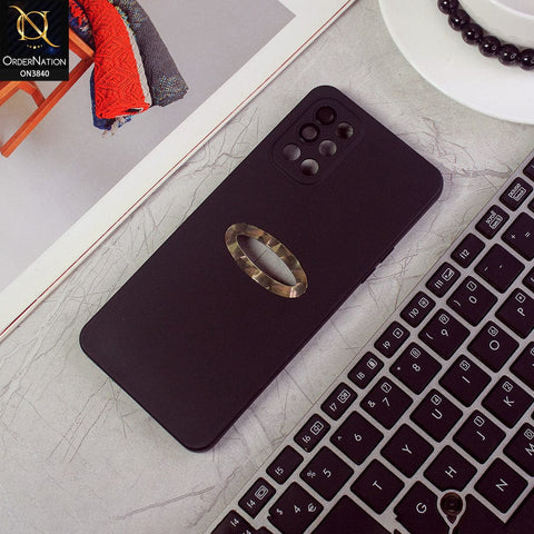OnePlus 8T Cover - Black - Soft Silicone Camera Lense Protector Chrome Logo Hole Case