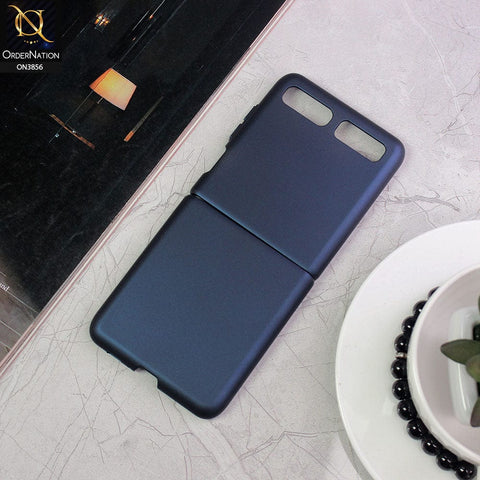Samsung Galaxy Z Flip Cover - Dark Blue - Ultra Thin Matte Pc Camera Protection Case