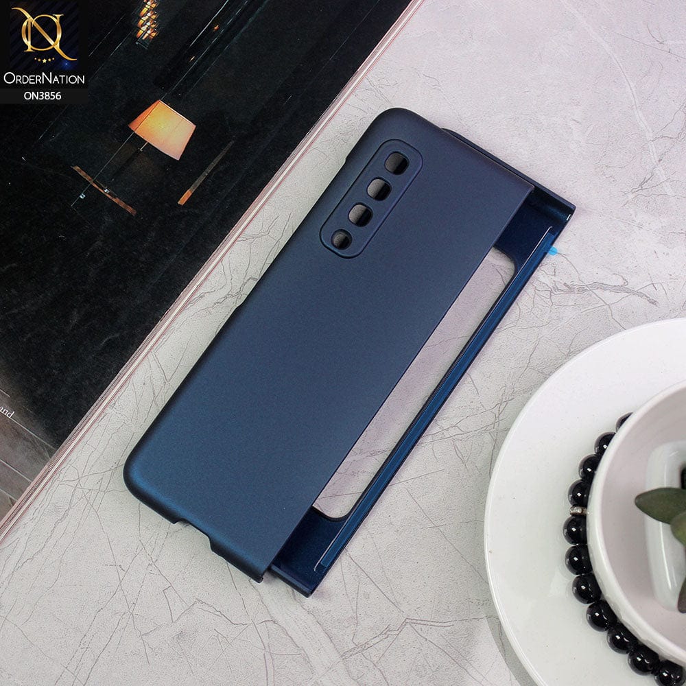 Samsung Galaxy Fold Cover - Dark Blue - Ultra Thin Matte Pc Camera Protection Case