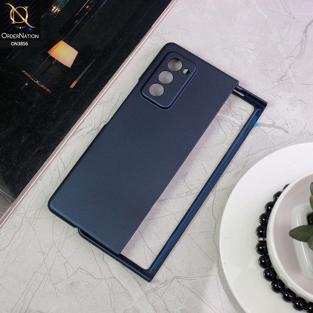 Samsung Galaxy Z Fold 2 5G Cover - Dark Blue - Ultra Thin Matte Pc Camera Protection Case