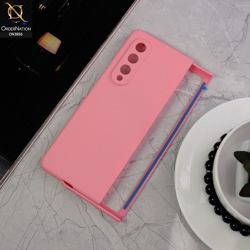 Samsung Galaxy Z Fold 3 5G Cover - Pink - Ultra Thin Matte Pc Camera Protection Case