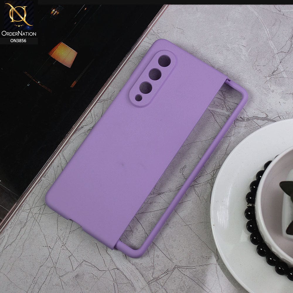 Samsung Galaxy Z Fold 3 5G Cover - Purple - Ultra Thin Matte Pc Camera Protection Case