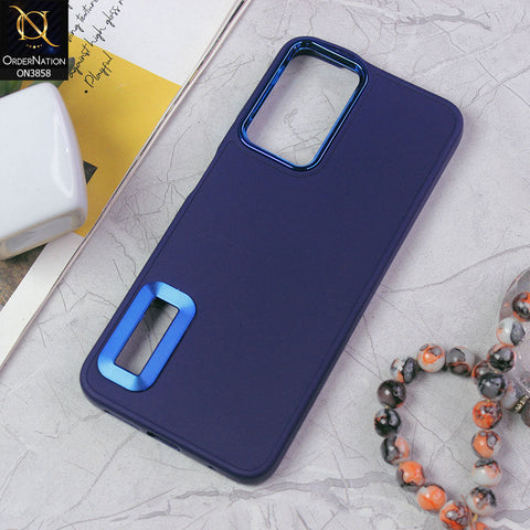 Xiaomi Redmi Note 11S Cover - Blue - New Soft Silicone Electroplating Camera Ring Chrome Logo Hole Case