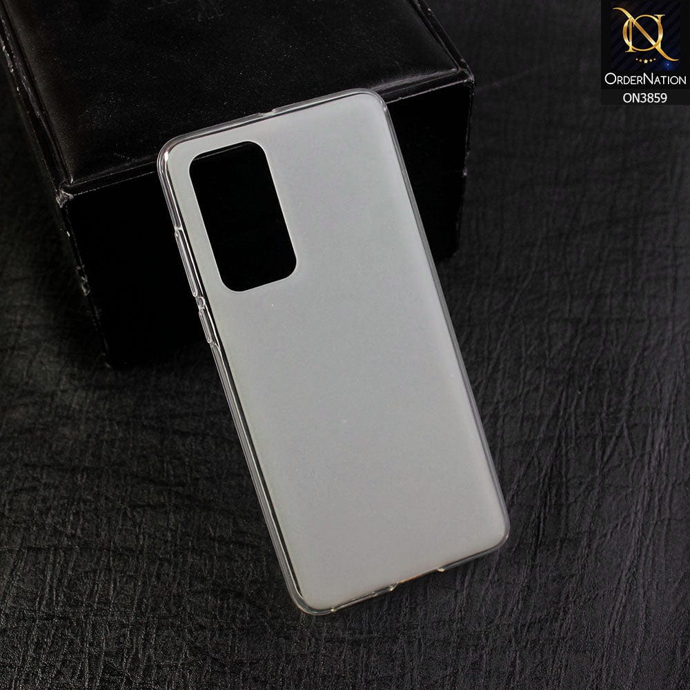 Huawei P40 - All New Soft Silicone  Semi Transparent Round Borders Case