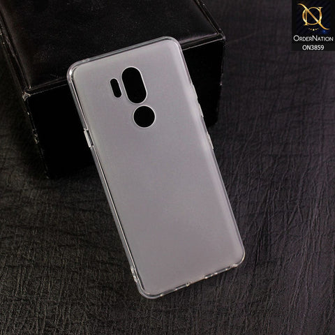 LG G7 ThinQ - All New Soft Silicone  Semi Transparent Round Borders Case