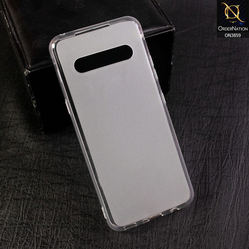 LG V60 ThinQ 5G - All New Soft Silicone  Semi Transparent Round Borders Case