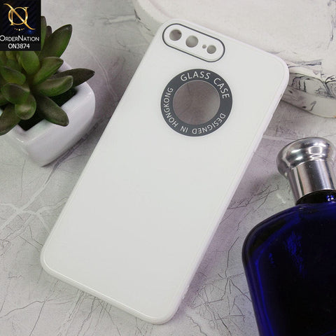 iPhone 8 Plus / 7 Plus  Cover - Design 2 - New Shine Soft Borders Camera Bumper Protection Glossy Logo Hole Case