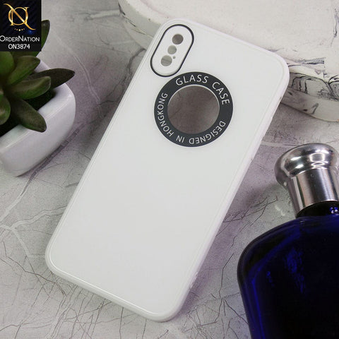 iPhone XS / X  Cover - Design 2  - New Shine Soft Borders Camera Bumper Protection Glossy Logo Hole Case