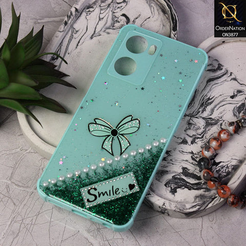 Oppo A77 4G Cover - Sea Green - New Shine Soft Borders Camera Bumper Protection Glossy Logo Hole Case