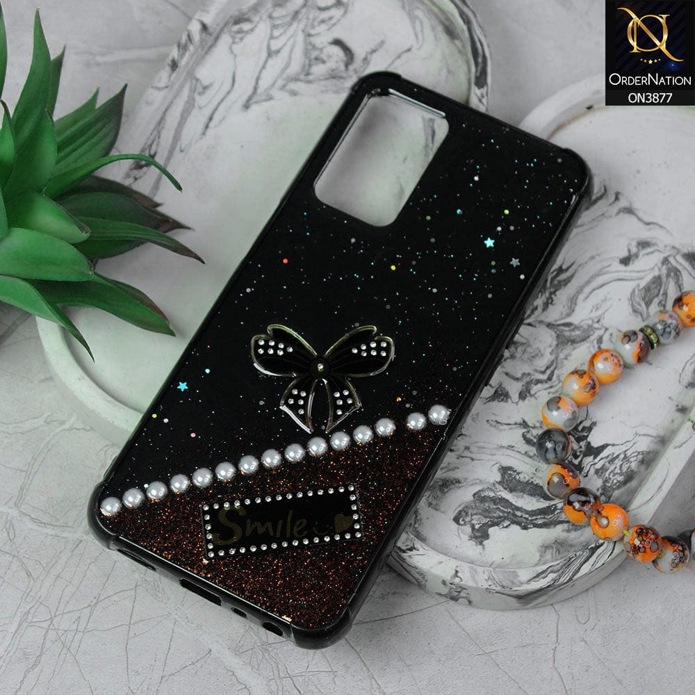 Oppo A76  Cover - Black - New Shine Soft Borders Camera Bumper Protection Glossy Logo Hole Case