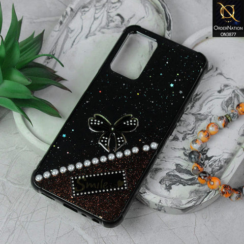 Oppo A76  Cover - Black - New Shine Soft Borders Camera Bumper Protection Glossy Logo Hole Case