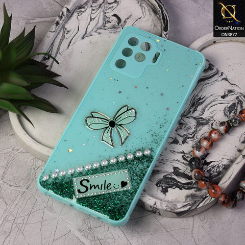 Oppo F19 Pro Cover - Sea Green - New Shine Soft Borders Camera Bumper Protection Glossy Logo Hole Case