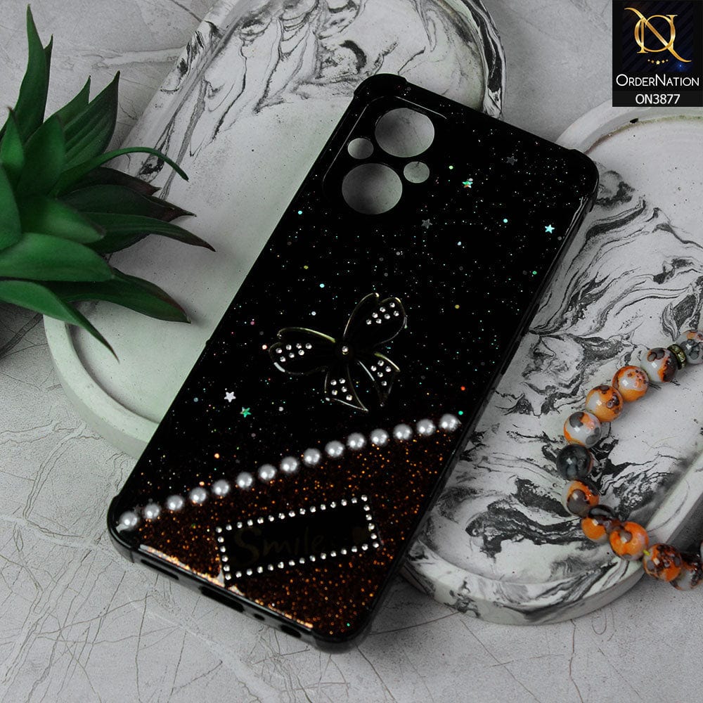Oppo F21 Pro 5G  Cover - Black - New Shine Soft Borders Camera Bumper Protection Glossy Logo Hole Case