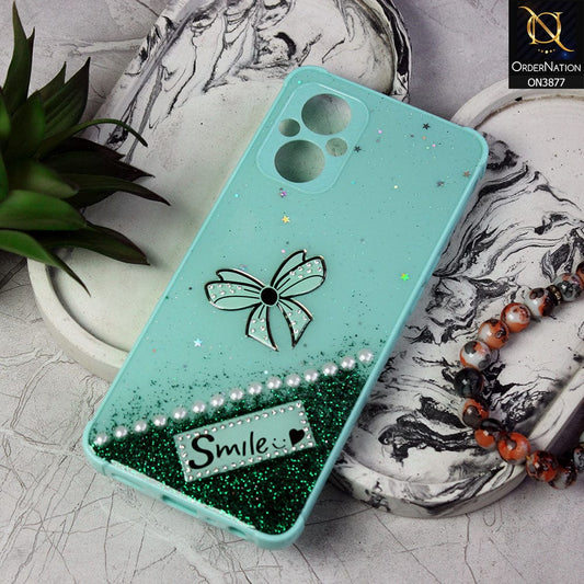 Oppo Reno7 Z 5G Cover - Sea Green - New Shine Soft Borders Camera Bumper Protection Glossy Logo Hole Case