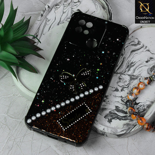 Xiaomi Redmi 10C  Cover - Black - New Shine Soft Borders Camera Bumper Protection Glossy Logo Hole Case