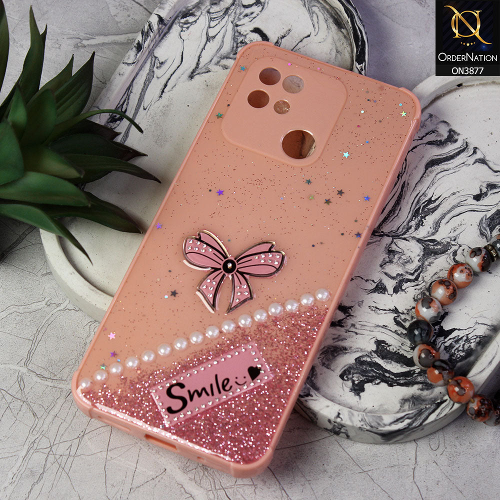 Xiaomi Redmi 10C  Cover - Pink - New Shine Soft Borders Camera Bumper Protection Glossy Logo Hole Case