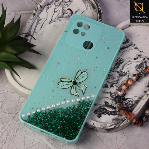 Xiaomi Redmi 10C Cover - Sea Green - New Shine Soft Borders Camera Bumper Protection Glossy Logo Hole Case