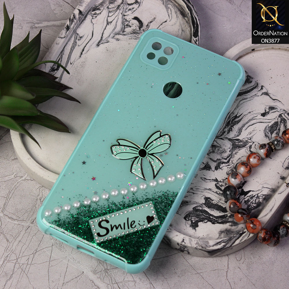 Xiaomi Redmi 10A  Cover - Sea Green - New Shine Soft Borders Camera Bumper Protection Glossy Logo Hole Case
