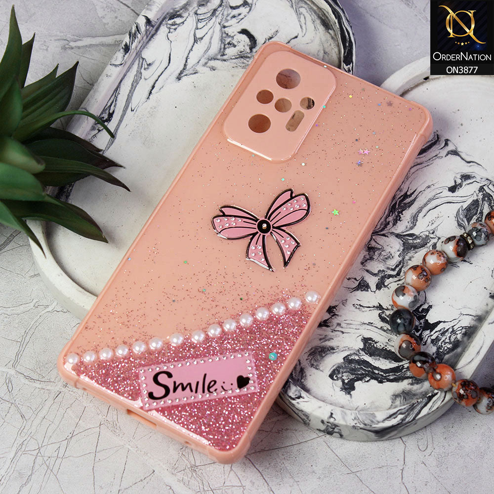 Xiaomi Redmi Note 10 Pro Max  Cover - Pink - New Shine Soft Borders Camera Bumper Protection Glossy Logo Hole Case