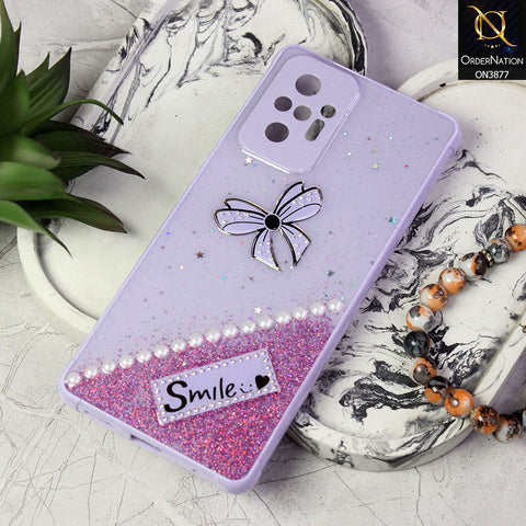 Xiaomi Redmi Note 10 Pro Max Cover - Purple - New Shine Soft Borders Camera Bumper Protection Glossy Logo Hole Case
