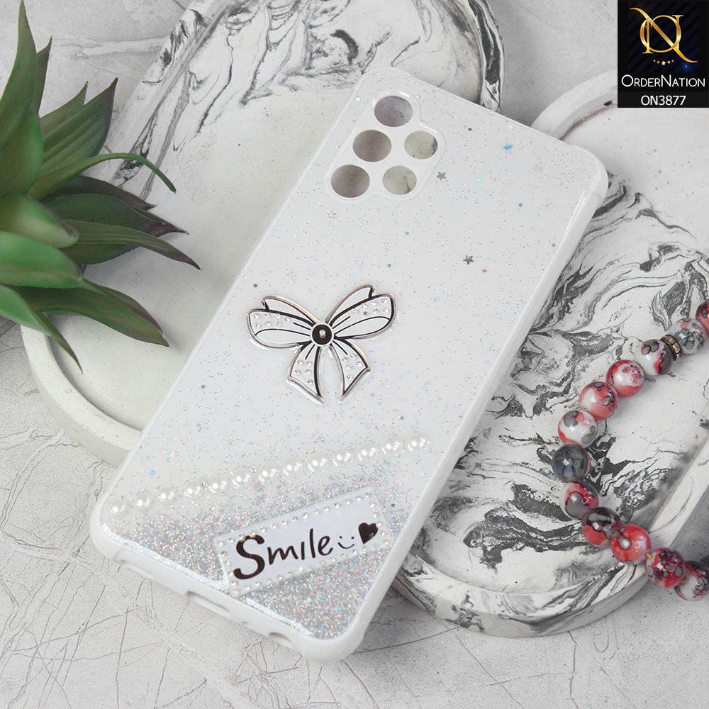 Samsung Galaxy A32  Cover - White - New Shine Soft Borders Camera Bumper Protection Glossy Logo Hole Case