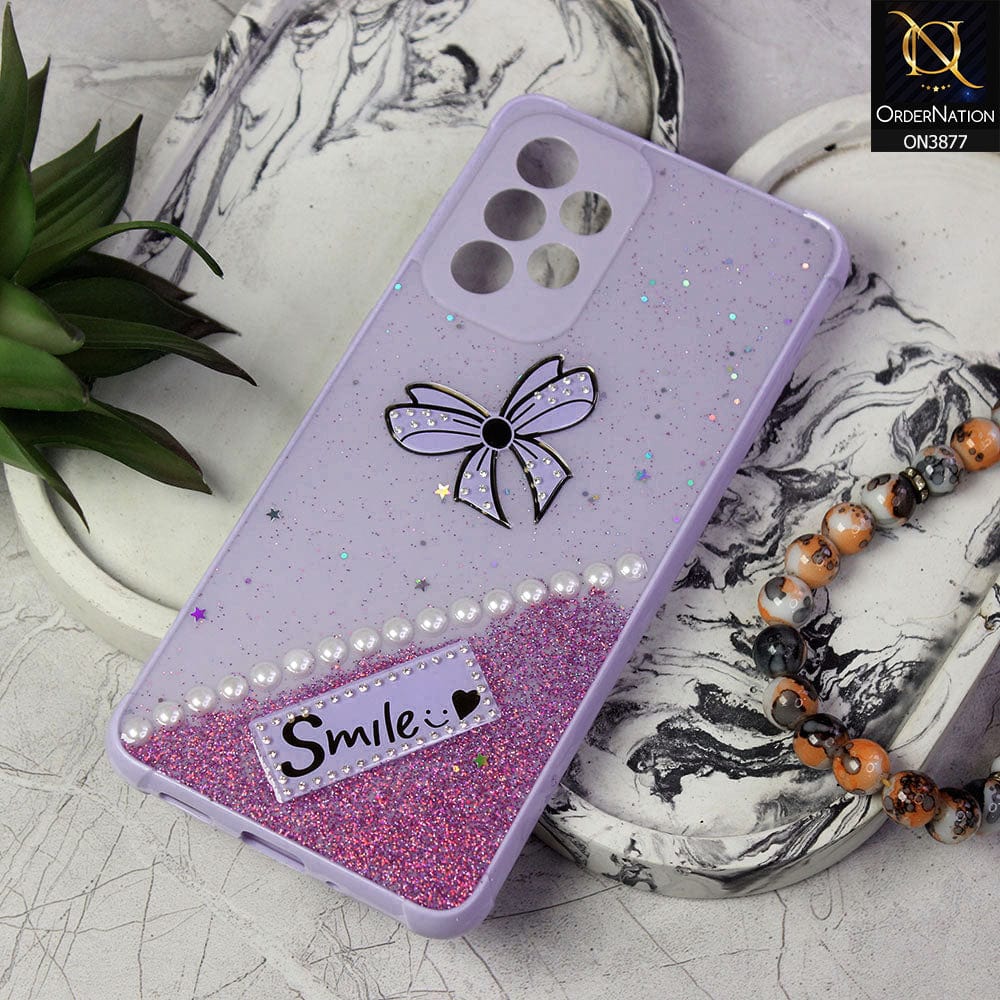 Samsung Galaxy A33 5G Cover - Purple - New Shine Soft Borders Camera Bumper Protection Glossy Logo Hole Case