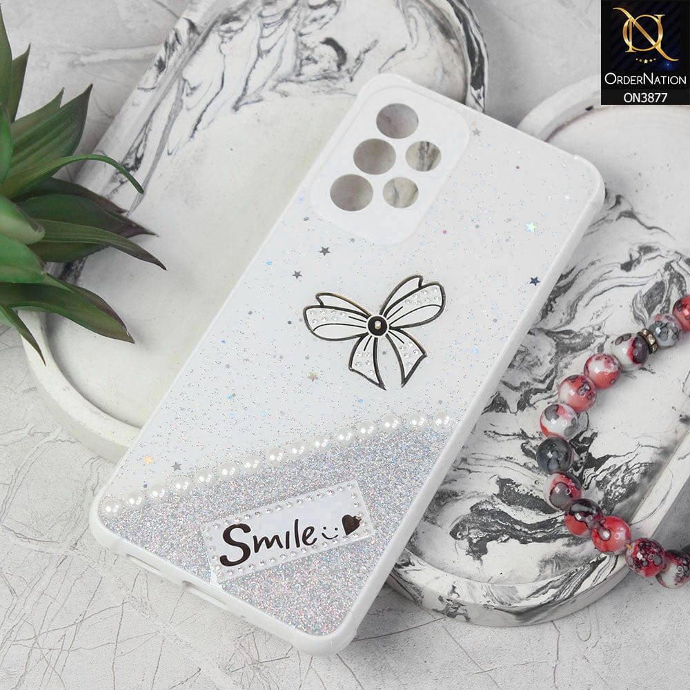 Samsung Galaxy A33 5G  Cover - White - New Shine Soft Borders Camera Bumper Protection Glossy Logo Hole Case