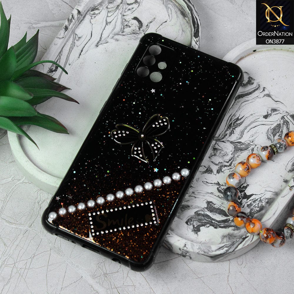 Samsung Galaxy A51  Cover - Black - New Shine Soft Borders Camera Bumper Protection Glossy Logo Hole Case