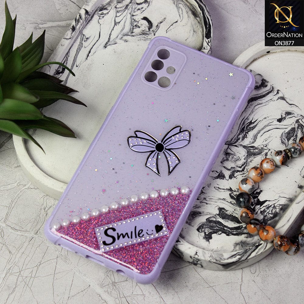 Samsung Galaxy A51 Cover - Purple - New Shine Soft Borders Camera Bumper Protection Glossy Logo Hole Case