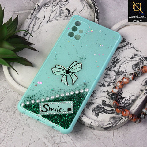Samsung Galaxy A51 Cover - Sea Green - New Shine Soft Borders Camera Bumper Protection Glossy Logo Hole Case