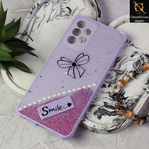 Samsung Galaxy A52 Cover - Purple - New Shine Soft Borders Camera Bumper Protection Glossy Logo Hole Case