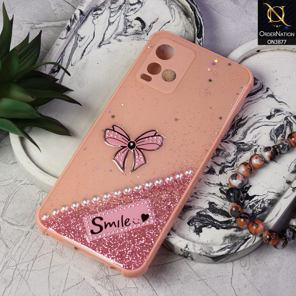 Vivo Y21  Cover - Pink - New Shine Soft Borders Camera Bumper Protection Glossy Logo Hole Case