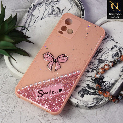 Vivo Y21  Cover - Pink - New Shine Soft Borders Camera Bumper Protection Glossy Logo Hole Case
