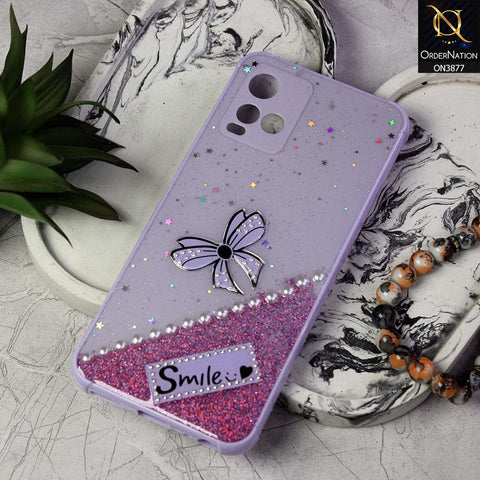 Vivo Y21s Cover - Purple - New Shine Soft Borders Camera Bumper Protection Glossy Logo Hole Case