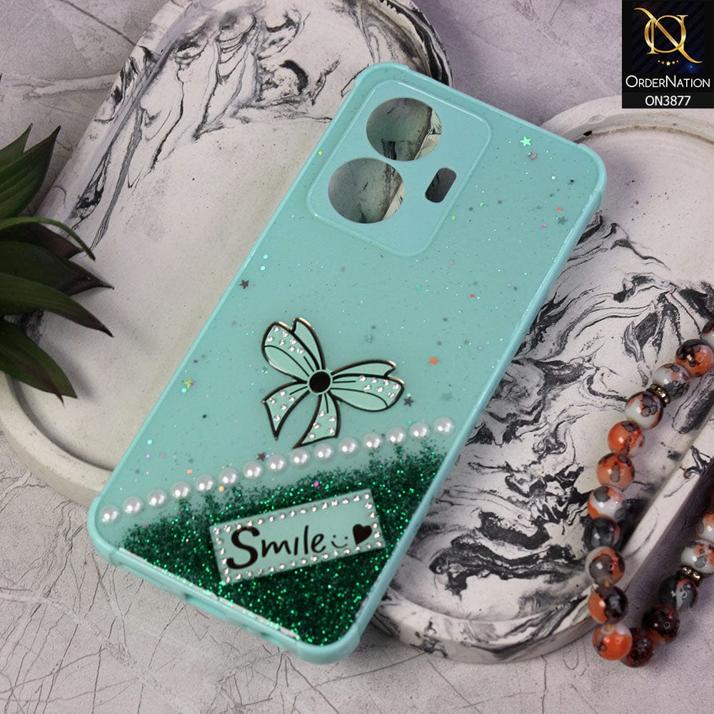 Vivo Y55 4G Cover - Sea Green - New Shine Soft Borders Camera Bumper Protection Glossy Logo Hole Case