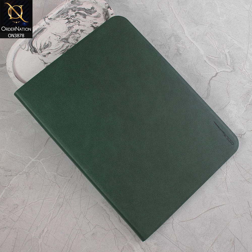Apple iPad (2022) Cover - Dark Green - PU Leather Texture Smart Book Foldable Case