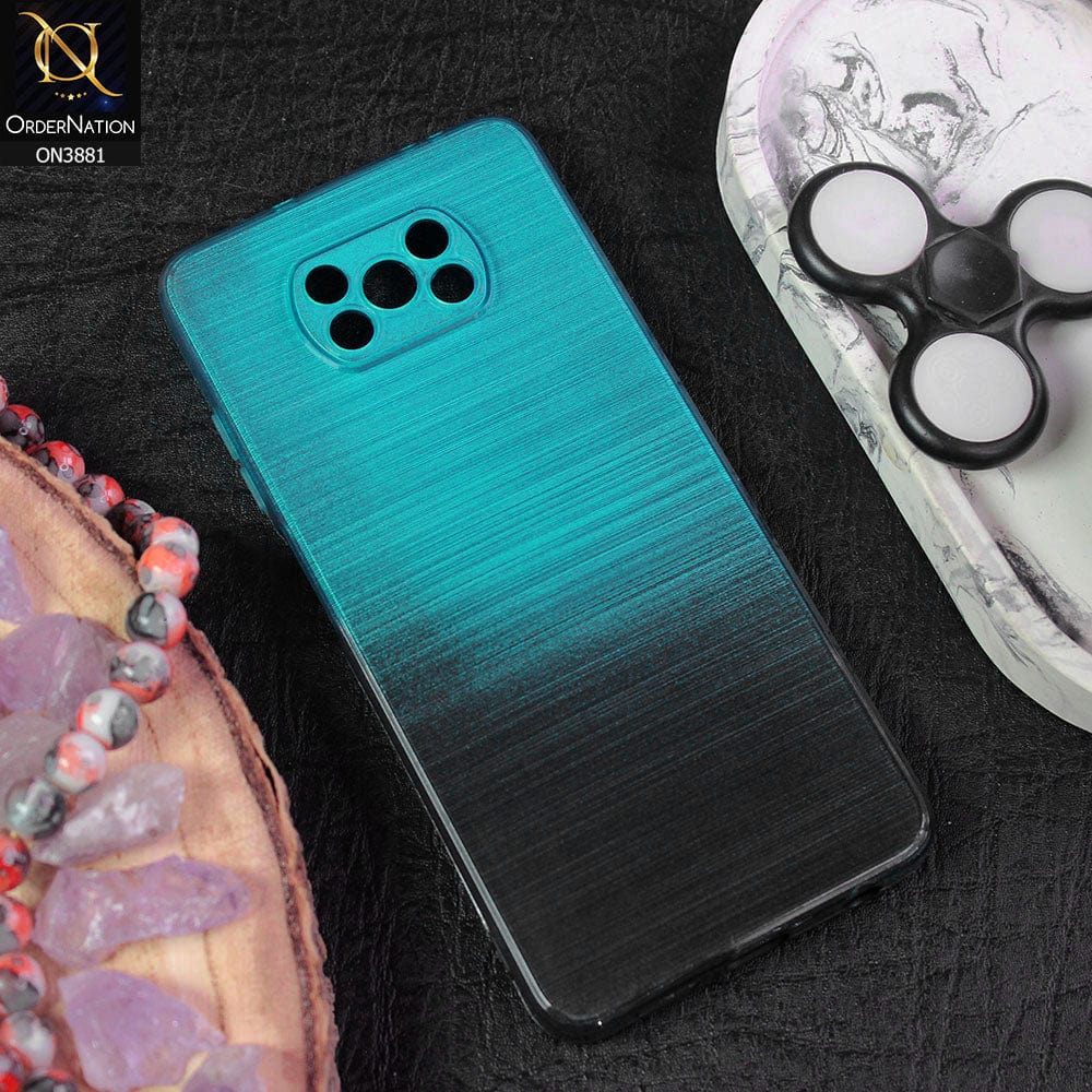 Xiaomi Poco X3  Cover - Design 6 - All New Stylish Dual Color Soft Silicone Protective Case