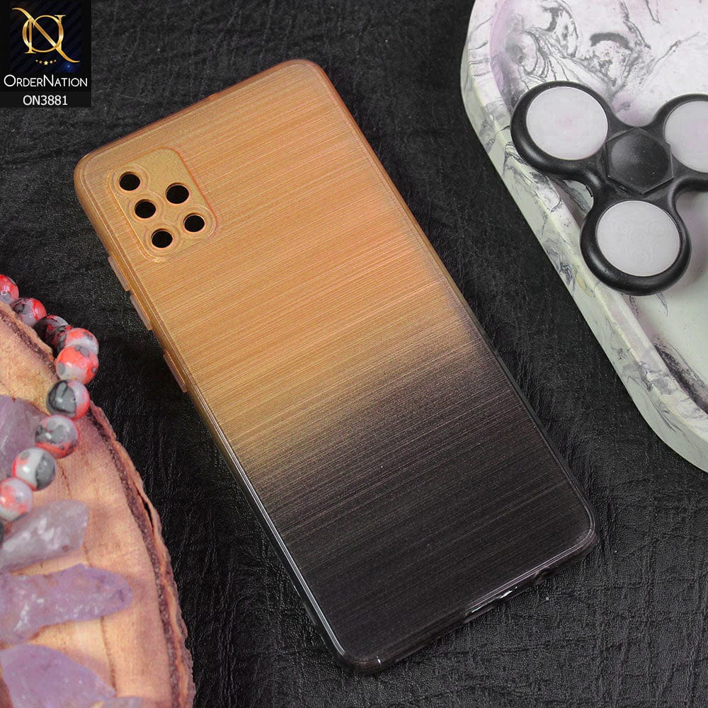 Samsung Galaxy A51 Cover - Design 7 - All New Stylish Dual Color Soft Silicone Protective Case