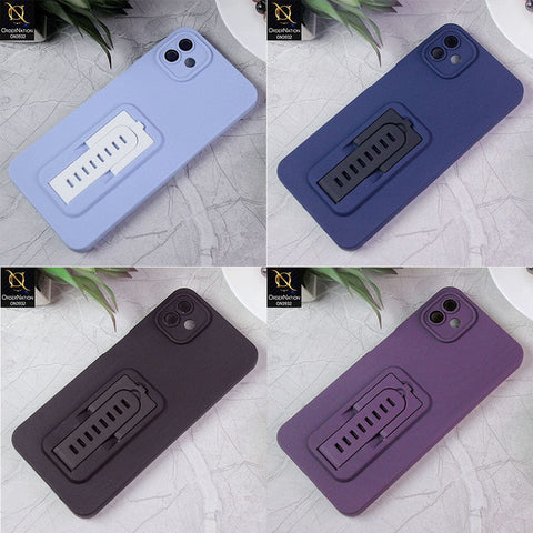 Samsung Galaxy A12 Cover - Blue - New Professional Camera Lense Bumper Protection Case With Stand