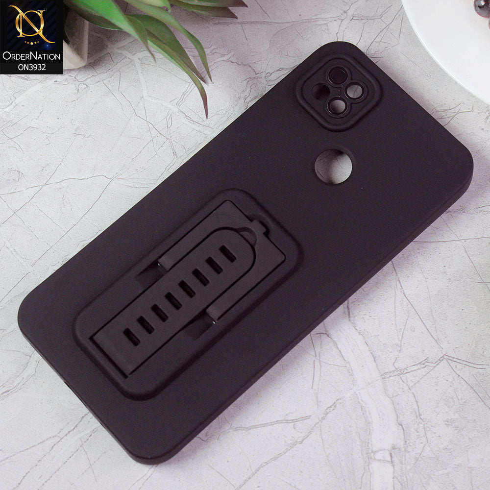 Xiaomi Redmi 10A Cover - Black - New Professional Camera Lense Bumper Protection Case With Stand