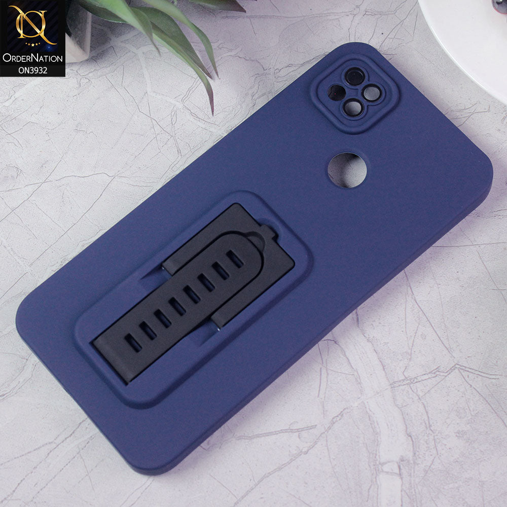 Xiaomi Redmi 9C Cover - Blue - New Professional Camera Lense Bumper Protection Case With Stand