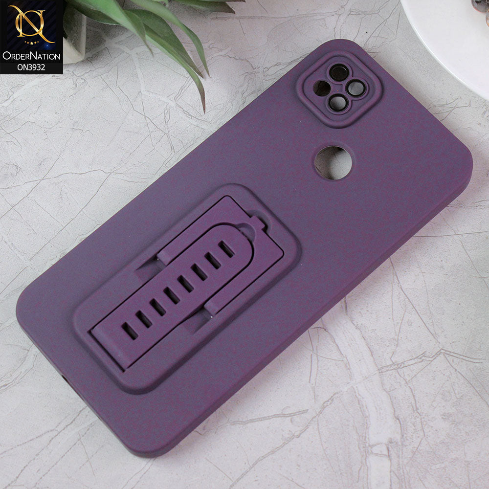 Xiaomi Redmi 9C Cover - Purple - New Professional Camera Lense Bumper Protection Case With Stand