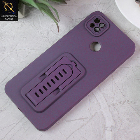 Xiaomi Redmi 10A Cover - Purple - New Professional Camera Lense Bumper Protection Case With Stand