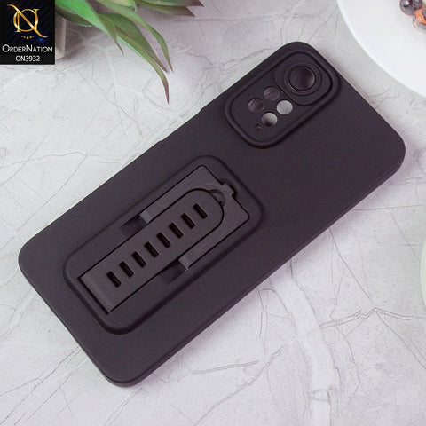 Xiaomi Redmi Note 11S Cover - Black - New Professional Camera Lense Bumper Protection Case With Stand