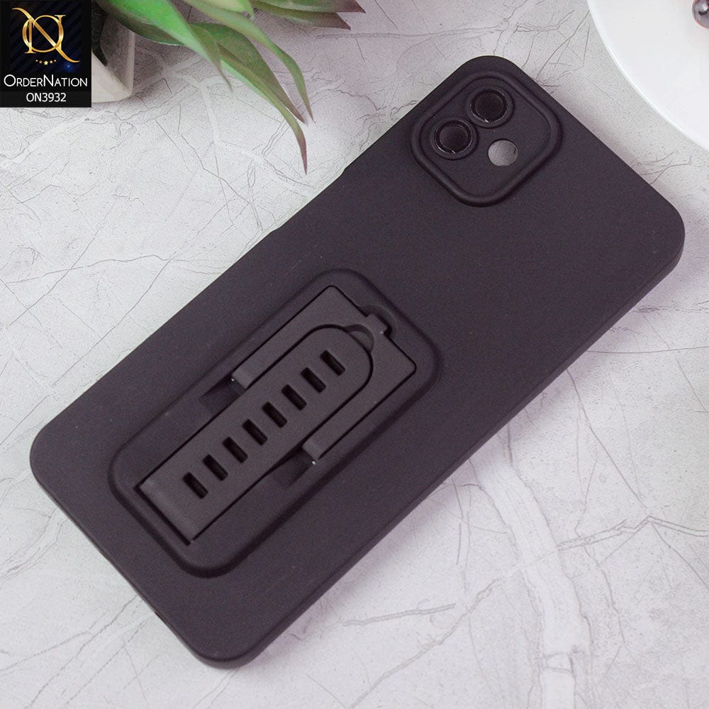 Samsung Galaxy M13 5G Cover - Black - New Professional Camera Lense Bumper Protection Case With Stand