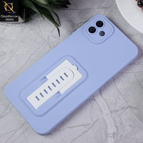 Samsung Galaxy M13 5G Cover - Sky Blue - New Professional Camera Lense Bumper Protection Case With Stand