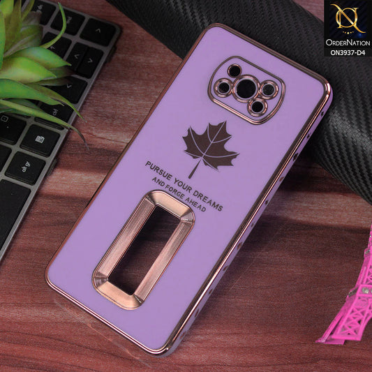 Xiaomi Poco X3 Pro  Cover - Design 2 - New Electroplating Borders Maple Leaf Chrome logo Hole Camera Protective Soft Silicone Case