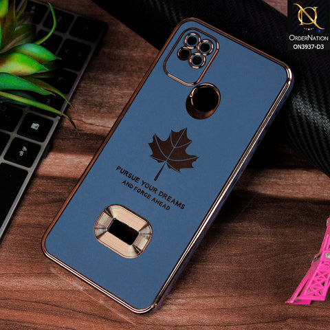 Xiaomi Redmi 9C Cover - Design 3 - New Electroplating Borders Maple Leaf Chrome logo Hole Camera Protective Soft Silicone Case